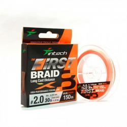 Tresse Intech First Braid X8 Orange 150M 0.205mm / 26lbs