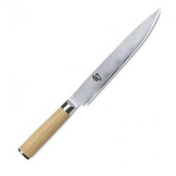 Couteau à trancher "Shun Classic White" damas 23 cm [Kai]