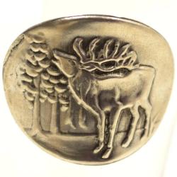 Verres à Pastis 18 cl décor étain relief de gibiers Lot de 6