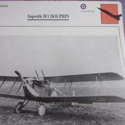 FICHE   AVIATION  TYPE CHASSEUR  /  SOPWITH 5F1  DOLPHIN    GB
