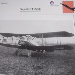 FICHE  AVIATION  TYPE CHASSEUR  /  SOPWITH  7F1  SNIPE