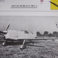 FICHE  AVIATION  TYPE CHASSEUR  /  ANF LES MUREAUX  190 C 1
