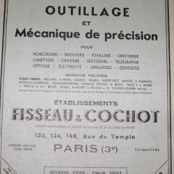 CATALOGUE N° 58 DES ANNEES 1950 DE FOURNITURES GENERALES D'OUTILLAGE DES ETS FISSEAU & COCHOT