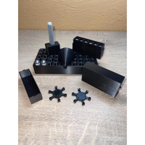 Kit de rechargement noir pour cartouches papier calibre 44 poudre noire pour les armes  percussion