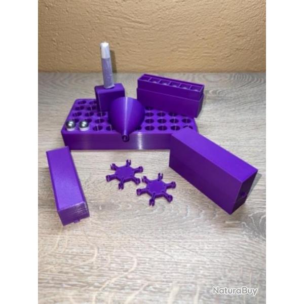 Kit de rechargement violet pour cartouches papier calibre 36 poudre noire