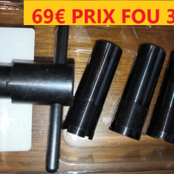 3 CHOKES AVEC CLEF POUR FUSIL CAL 20 MERCUREY