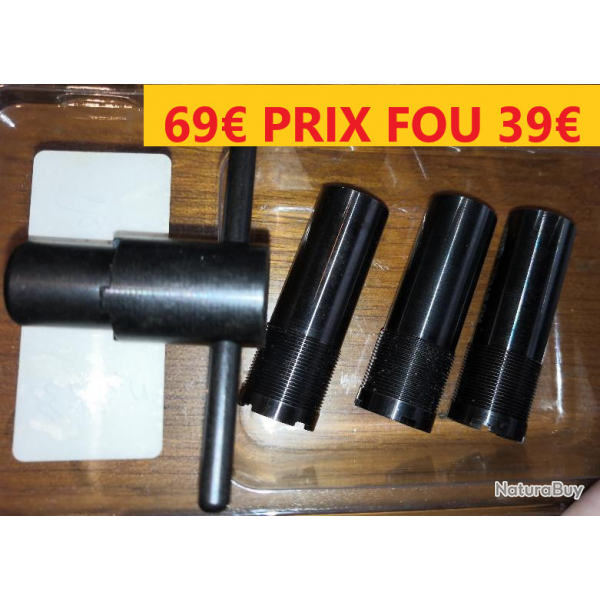 3 CHOKES AVEC CLEF POUR FUSIL CAL 20 MERCUREY