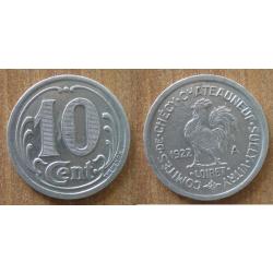France 10 Cent 1922 A Loiret Checy Chateauneuf Sully Vitry Piece Centimes De Franc Coq