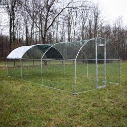 Poulailler 18m² Enclos Parc 6x3x2m cage chat enclos chat chatiere voliere de jardin coq basse cour