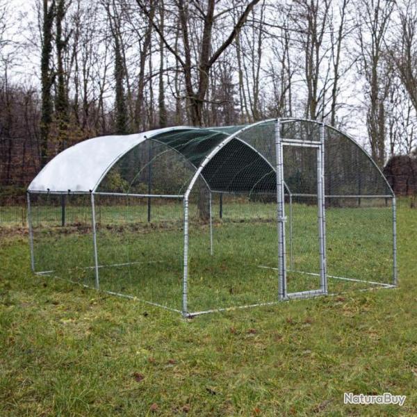 Poulailler 12m Enclos Parc 4x3x2m cage chat enclos chat chatiere voliere de jardin coq basse cour