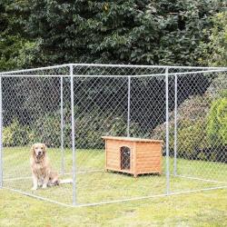 Chenil enclos 9m² enclos chien galvanisé parc chien clôture chenil chenil maille cielterre-commerce