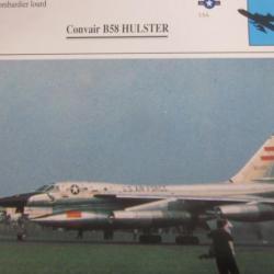 FICHE  AVIATION  TYPE BOMBARDIER  LOURD     /   CONVAIR  B 58  HULSTER    USA