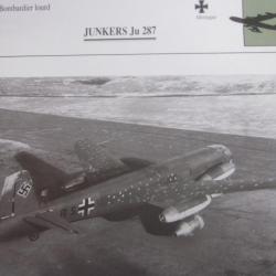 FICHE  AVIATION  TYPE BOMBARDIER  LOURD     /   JUNKERS  JU 287  ALLEMAGNE