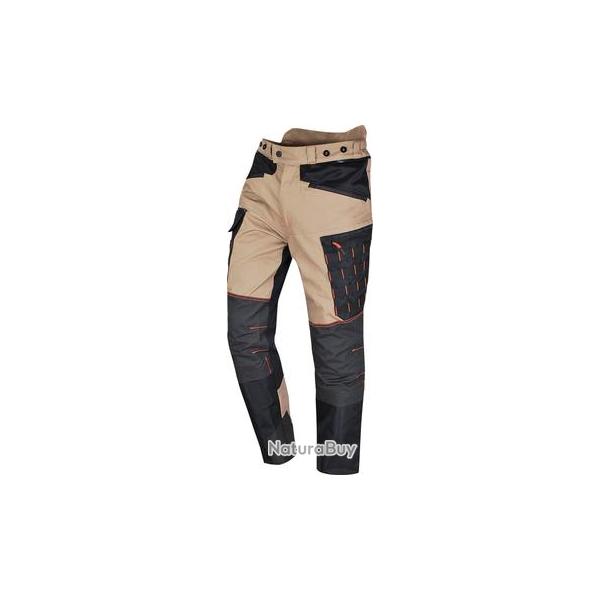 Pantalon de travail Handy -7 cm S Beige/noir