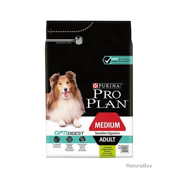 PROPLAN DOG ADULT MEDIUM SENSITIVE DIGESTION AGNEAU 3KGS