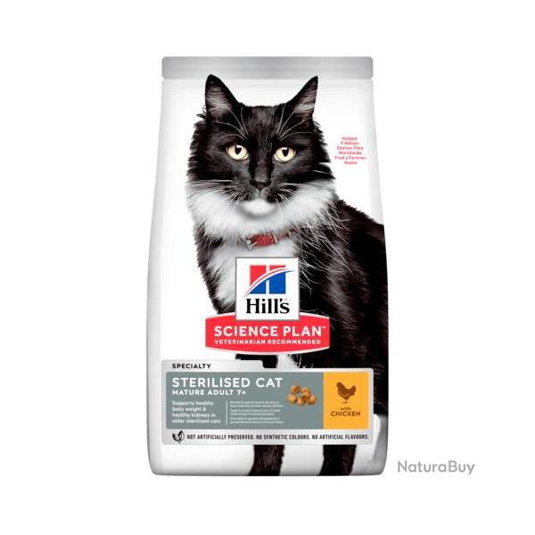 HILLS FELINE STERILISED  MATURE 7+ POULET 3KGS