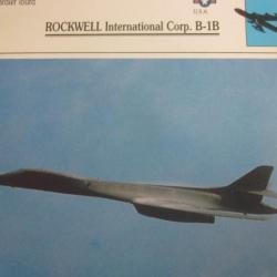 FICHE  AVIATION  TYPE BOMBARDIER  LOURD     /   ROCWELL  INTERNATIONAL  CORP B 1B  USA