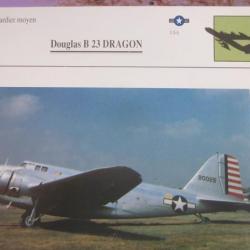 FICHE  AVIATION  TYPE BOMBARDIER  MOYEN  /   DOUGLA B 23  DRAGON  USA