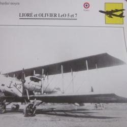 FICHE  AVIATION  TYPE BOMBARDIER  MOYEN  /   LIORE & OLIVIER Leo 5 & 7  FRANCE
