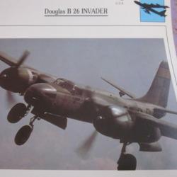 FICHE  AVIATION  TYPE BOMBARDIER  MOYEN  /   DOUGLAS  B 26 INVADER  USA