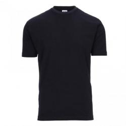 TEE SHIRT UNI NOIR 100% COTON COL ROND ET MANCHES COURTES FOSTEX