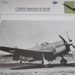 FICHE  AVIATION  TYPE  CHASSEUR   /   CURTISS  MODEL 90 & 95 XP 60    USA