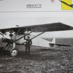 FICHE  AVIATION  TYPE  CHASSEUR   /   WIBAULT  72   FRANCE