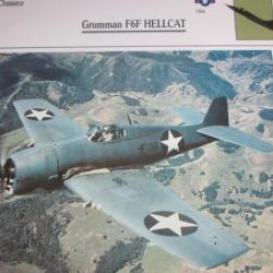 FICHE  AVIATION  TYPE  CHASSEUR   /   GRUMMAN  F6F  HELLCAT  USA