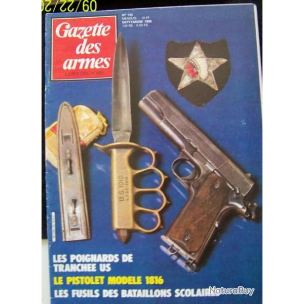 " LA GAZETTE DES ARMES " N 145 DE SEPTEMBRE 1985 - TRES BON ETAT.