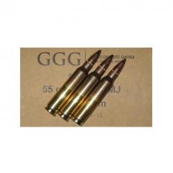 50 munitions GGG FMJ 55 Gr, calibre .223 Rem