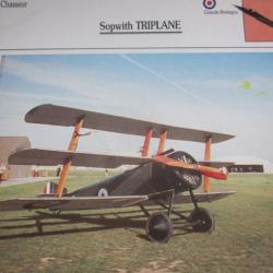 FICHE  AVIATION  TYPE  CHASSEUR   /   SPOTWITH   TRIPLANE  G BRETAGNE