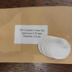 100 Calepins coton - calibre 50 à 59 - Diamètre 3,4 cm - èpaisseur 0,20 mm