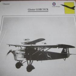 FICHE  AVIATION  TYPE  CHASSEUR   /   GLOSTER  GORCOCK  G BRETAGNE