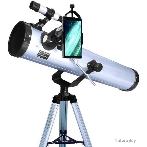 Pack tlescope XXL Astrophotographie 76/700 avec Lunette astronomique Zoom et Accessoires