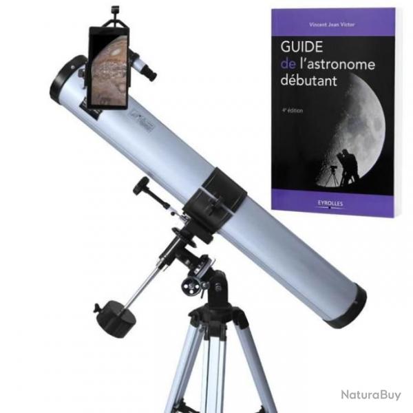 Pack complet tlescope XXL Universe Astrophotographie 76/900 avec Zoom et guide dbutant