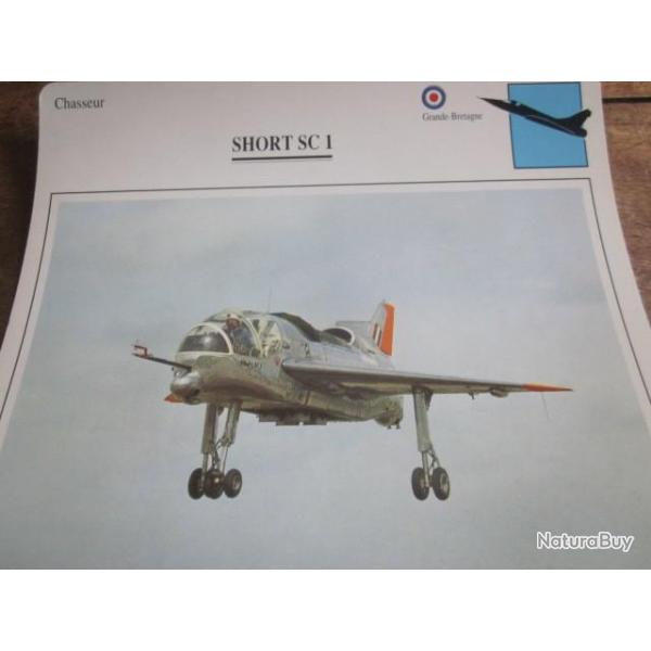 FICHE  AVIATION  TYPE  CHASSEUR   /   SHORT SC1   G BRETAGNE