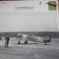 FICHE  AVIATION  TYPE  CHASSEUR   /   LAVOTCHKINE   La -5  URSS