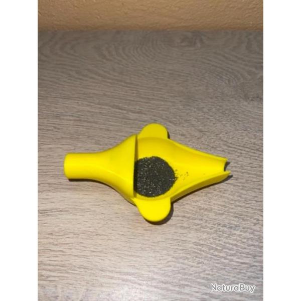 Coupelle pour balance jaune avec entonnoir powder funnel intgr