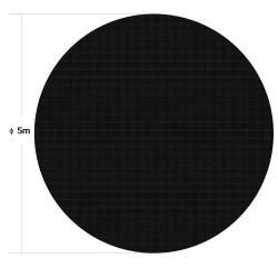 Bâche à bulles ronde 5 m couverture de piscine solaire chauffage de bassin noir 16_0000312
