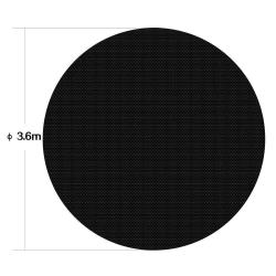 Bâche à bulles ronde 3,6 m couverture de piscine solaire chauffage bassin noir 16_0000310