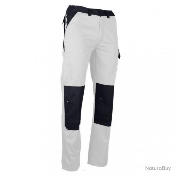 Pantalon de peintre bicolore LMA NUANCIER Blanc 50