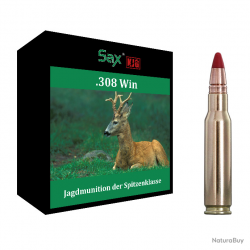 Munitions SAX calibre .222 Rem KJG-HSR 3,0g boite de 20 munitions