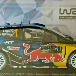 COLLECTION - FORD FIESTA  WRC Sébastien OGIER RALLYE MONTE-CARLO 2017 RED BULL - ECHELLE 1/24ème