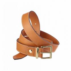 Ceinture réglable en cuir 35 mm boucle laiton ALEXANDRE MAREUIL