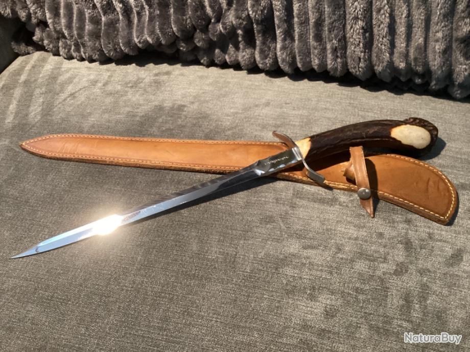 Couteau pliant Mongin "Chasseur" 4 pièces - bois de cerf et phacochère
