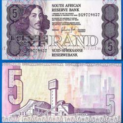 Afrique Du Sud 5 Rand 1989 Billet Signature De Kock Mine Extraction Diamant
