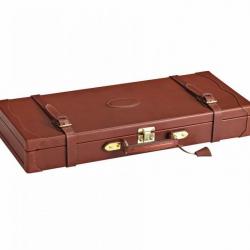 Valise plate 1 fusil avec 1 ou 2 lunettes cuir ALEXANDRE MAREUIL