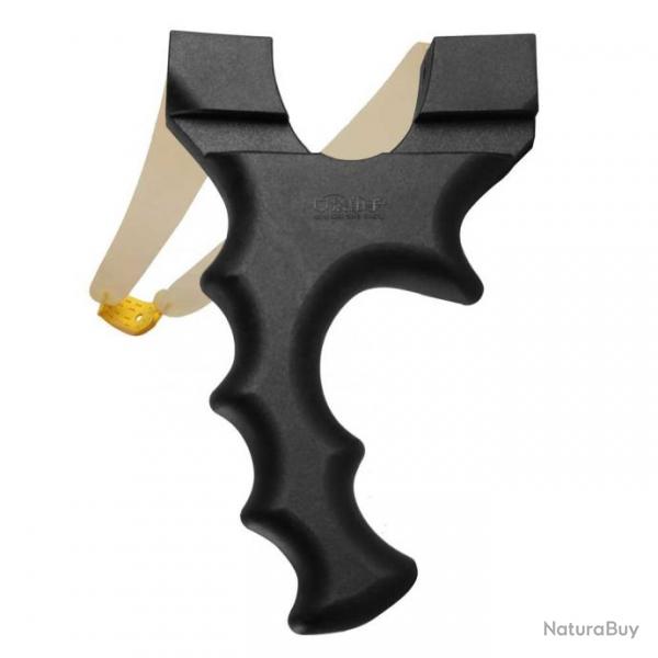 Lance-pierre ergonomique avec lastique plat en ruban