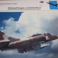 FICHE  AVIATION  TYPE APPAREIL D ATTAQUE ET D APPUI / Mc DONNELL DOUGLAS A-4 SKYHAWK II   USA