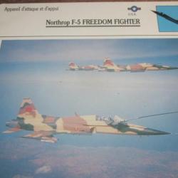 FICHE  AVIATION  TYPE APPAREIL D ATTAQUE ET D APPUI / NORTHROP F5 FREEDOM FIGHTER  USA